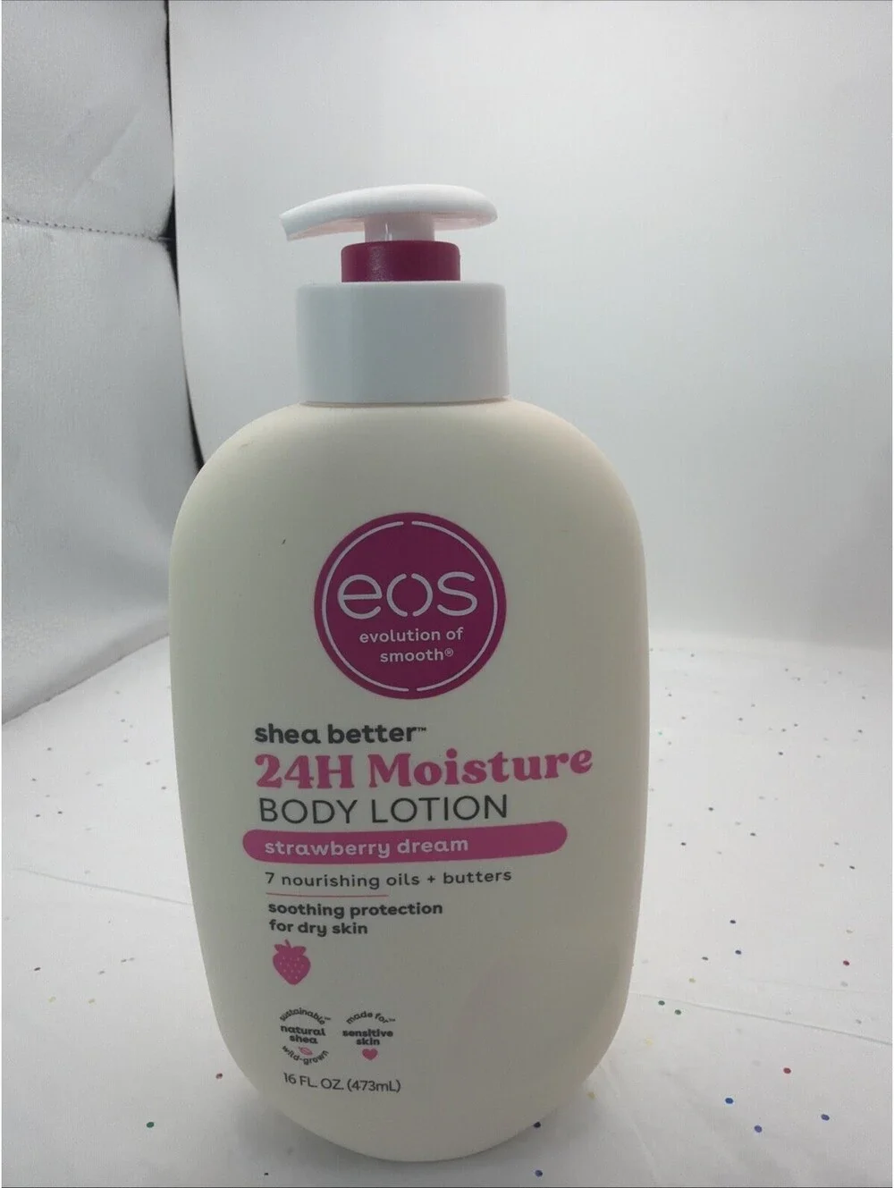 eos Shea Better Lotion Strawberry Dream 16 oz 24H Moisture Shea Butter NEW